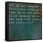 Inspirational Quote By Seneca On Earthy Background-nagib-Framed Stretched Canvas