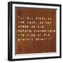 Inspirational Quote By Siddhartha Gautama (The Buddha) On Earthy Background-nagib-Framed Art Print