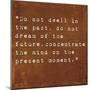 Inspirational Quote By Siddhartha Gautama (The Buddha) On Earthy Background-nagib-Mounted Art Print