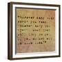 Inspirational Quote By Siddhartha Gautama (The Buddha) On Earthy Background-nagib-Framed Art Print