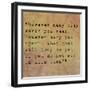 Inspirational Quote By Siddhartha Gautama (The Buddha) On Earthy Background-nagib-Framed Art Print