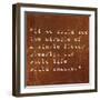 Inspirational Quote By Siddhartha Gautama (The Buddha) On Earthy Background-nagib-Framed Art Print