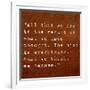 Inspirational Quote By Siddhartha Gautama (The Buddha) On Earthy Background-nagib-Framed Art Print