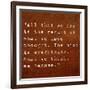 Inspirational Quote By Siddhartha Gautama (The Buddha) On Earthy Background-nagib-Framed Art Print