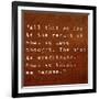 Inspirational Quote By Siddhartha Gautama (The Buddha) On Earthy Background-nagib-Framed Art Print