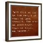 Inspirational Quote By Siddhartha Gautama (The Buddha) On Earthy Background-nagib-Framed Art Print