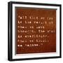 Inspirational Quote By Siddhartha Gautama (The Buddha) On Earthy Background-nagib-Framed Art Print