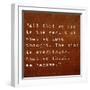 Inspirational Quote By Siddhartha Gautama (The Buddha) On Earthy Background-nagib-Framed Art Print