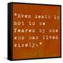 Inspirational Quote By Siddhartha Gautama (The Buddha) On Earthy Background-nagib-Framed Stretched Canvas