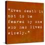 Inspirational Quote By Siddhartha Gautama (The Buddha) On Earthy Background-nagib-Stretched Canvas