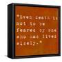 Inspirational Quote By Siddhartha Gautama (The Buddha) On Earthy Background-nagib-Framed Stretched Canvas