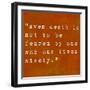 Inspirational Quote By Siddhartha Gautama (The Buddha) On Earthy Background-nagib-Framed Art Print