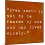 Inspirational Quote By Siddhartha Gautama (The Buddha) On Earthy Background-nagib-Mounted Art Print