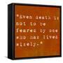 Inspirational Quote By Siddhartha Gautama (The Buddha) On Earthy Background-nagib-Framed Stretched Canvas