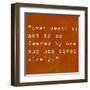 Inspirational Quote By Siddhartha Gautama (The Buddha) On Earthy Background-nagib-Framed Art Print