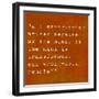 Inspirational Quote By Siddhartha Gautama (The Buddha) On Earthy Background-nagib-Framed Art Print