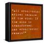 Inspirational Quote By Siddhartha Gautama (The Buddha) On Earthy Background-nagib-Framed Stretched Canvas