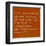 Inspirational Quote By Siddhartha Gautama (The Buddha) On Earthy Background-nagib-Framed Art Print