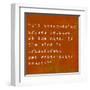 Inspirational Quote By Siddhartha Gautama (The Buddha) On Earthy Background-nagib-Framed Art Print