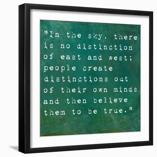 Inspirational Quote By Siddhartha Gautama (The Buddha) On Earthy Background-nagib-Framed Art Print