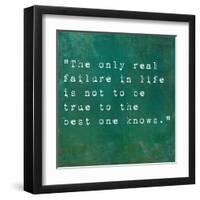 Inspirational Quote By Siddhartha Gautama (The Buddha) On Earthy Background-nagib-Framed Art Print