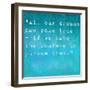 Inspirational Quote By Walt Disney On Earthy Background-nagib-Framed Art Print