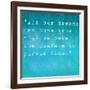 Inspirational Quote By Walt Disney On Earthy Background-nagib-Framed Art Print