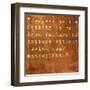 Inspirational Quote By Winston Churchill On Earthy Brown Background-nagib-Framed Art Print