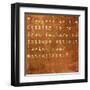 Inspirational Quote By Winston Churchill On Earthy Brown Background-nagib-Framed Art Print