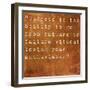 Inspirational Quote By Winston Churchill On Earthy Brown Background-nagib-Framed Art Print