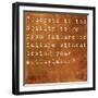 Inspirational Quote By Winston Churchill On Earthy Brown Background-nagib-Framed Art Print