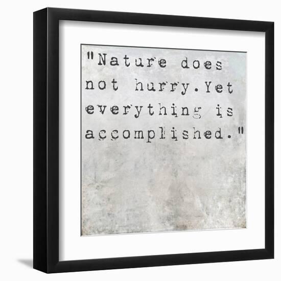 Inspirational Quote Lao Tzu By On Earthy Background-nagib-Framed Art Print