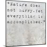 Inspirational Quote Lao Tzu By On Earthy Background-nagib-Mounted Art Print