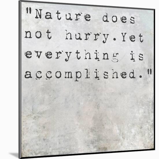 Inspirational Quote Lao Tzu By On Earthy Background-nagib-Mounted Art Print