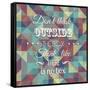 Inspirational Quote on a Geometric Design Background-kjpargeter-Framed Stretched Canvas