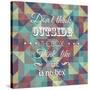 Inspirational Quote on a Geometric Design Background-kjpargeter-Stretched Canvas