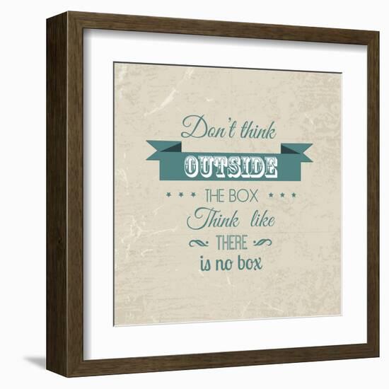 Inspirational Quote on a Grunge Background-kjpargeter-Framed Art Print