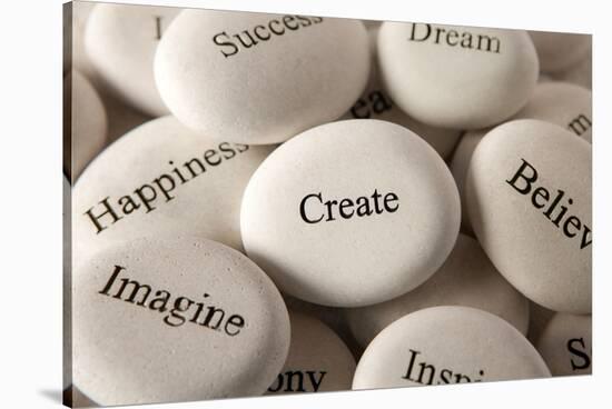 Inspirational Stones - Create-og-vision-Stretched Canvas