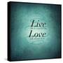 Inspirational Typographic Quote - Live Love-melking-Stretched Canvas