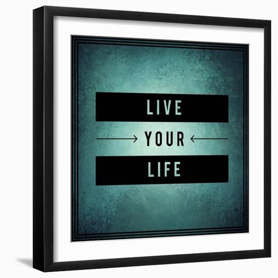 Inspirational Typographic Quote - Live Your Life-melking-Framed Photographic Print