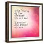 Inspirational Typographic Quote - Stop Focusing on How Stressed You are and Remember How Blessed Yo-melking-Framed Photographic Print