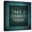 Inspirational Typographic Quote - Take a Chance Today-melking-Stretched Canvas