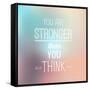 Inspirational Typographic Quote - You are Stronger-annafrajtova-Framed Stretched Canvas