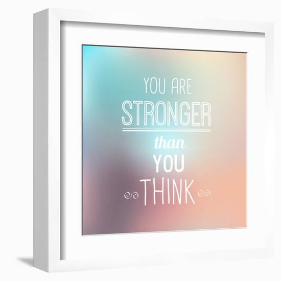 Inspirational Typographic Quote - You are Stronger-annafrajtova-Framed Art Print