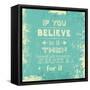 Inspirational Typography Quote on a Grunge Background-kjpargeter-Framed Stretched Canvas