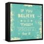Inspirational Typography Quote on a Grunge Background-kjpargeter-Framed Stretched Canvas