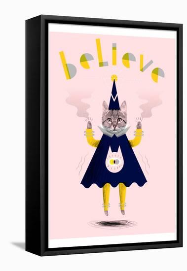 Inspirational Wizard Cat-Jordan Andrew Carter-Framed Stretched Canvas