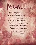 Corinthians 13:4-8 Love is Patient - Pink Floral-Inspire Me-Laminated Art Print
