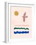 Inspired by Matisse, Abstract Art of Birds and Organic Shapes in a Trendy Minimalist Style. Vector-ANASTASIIA DMITRIEVA-Framed Photographic Print