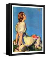"Inspired by Poetry,"August 24, 1935-Guy Hoff-Framed Stretched Canvas